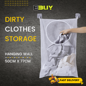 Toilet wall hanging dirty clothes storage bag socks 厕所壁挂脏衣服收纳袋袜子 EBUYLA