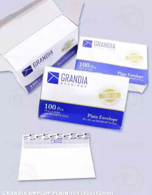 15 Lembar Amplop Putih Polos Amplop Kondangan 104 Envelope Grandia 95x152 mm Booket 70 GSM Murah Berkualitas