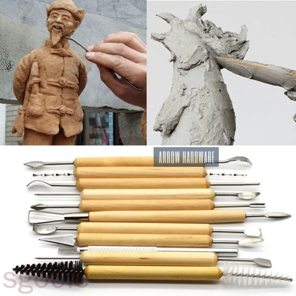 Wooden clay 2024 sculpting tools