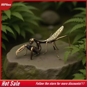 【COD】🔥🔥🔥 Copper Mantis Miniature Ornament Vintage Flower Pot Decoration Decorative Craft Accessories Tea Pet Antique