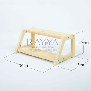 Rak kayu susun serbaguna / rak bumbu dapur tingkat serbaguna model tangga