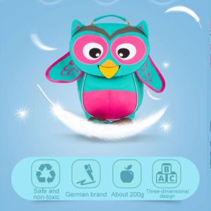 Affenzahn Kid Bag School Ergonomic Backpack FAS Small Friends Cartoon Child Bag 1-3 Years Cute Animal Pattern Little Tiger Lion Owl 4L [German Brand]