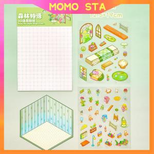 MOMO Creative INS Sweetheart Landscaping Stickers DIY Scrapbooking Journal Sticker Stationery