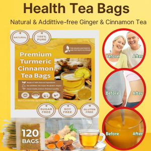 60PCS Turmeric Cinnamon Tea Promote Blood Vessel Cleansing Natural Plant Formula Healthy Care Tea Bag
