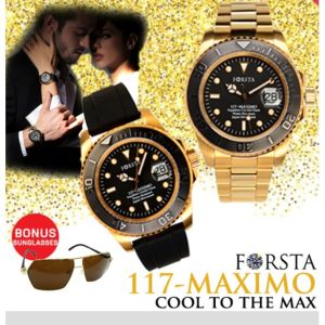 FORSTA MAXIMO 117 Gold / All Black - Jam Tangan kesehatan
