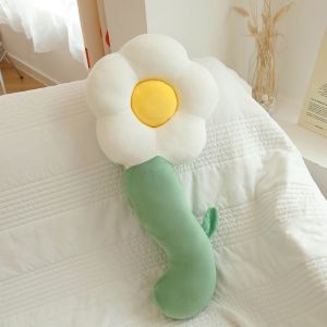 น่ารักดอกไม้หมอนสาวนอนขาหมอนข้างเตียงเบาะห้องนอนเตียงหมอนหมอนยาวดอกไม้