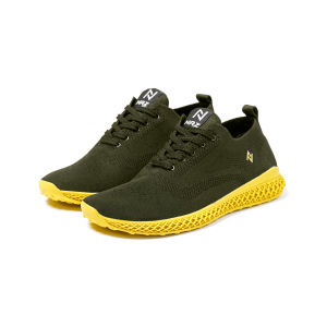 NAZREAL FOOTWEAR - Sepatu Sneakers Casual Pria Terbaru / Sepatu Sport Pria Barchetta Army NZL022