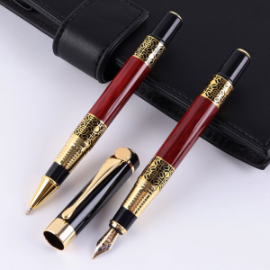 Metal Grain Ballpoint Pen Refillable Fountain Pen Ball Pen for SketchingJournalingCalligraphyDoodling and Gifts