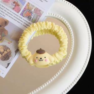 TS Ikat Rambut Pita Scrunchie Ala Korea Melody Kitty Kuromi Aksesoris Rambut Wanita / Ikatan Rambut Sanrio