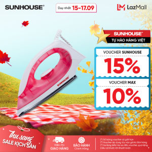 Bàn ủi khô Sunhouse SHD1072 (Hồng) bảo hành chính hãng 12 tháng