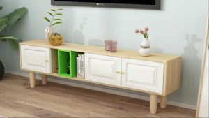 Media & TV Storage TV Cabinet Wood Ultra Narrow TV Cabinet Ultra ThinSmall Apartment Media & TV Storage