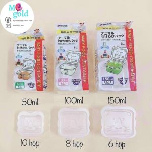 Set Hộp Đựng Thức Ăn Cho Bé Cocobear (50ml 100ml) Nhựa Pp An Toàn Dùng Được Cho Lò Vi Sóng