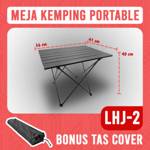 ORANGE Meja Lipat Outdoor Aluminium + TAS Meja Lipat Camping Meja Piknik Lipat Meja Camping Outdoor