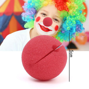 40PCS Halloween Red Sponge Clown Nose Costume Make Up Foam Ball Magic Circular Sponge Ball Tricks Props