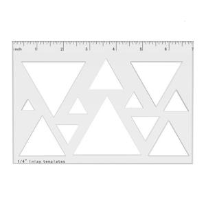 Multiple Size Triangle or Heart Inlay Template Clear Acrylic Router Stencil for Woodworking Enthusiasts and Professional