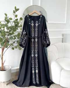 Dehadi FS Rauna Maxi Dress Bahan Cringkle Airlfow Mix Bordir Mewah Model Terbaru Dress Kondangan Dan Lamaran