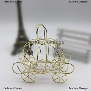 [COD] Fashion Change Creative Pumpkin Carriage Decor Golden Candy Box Pumpkin Cart gift
