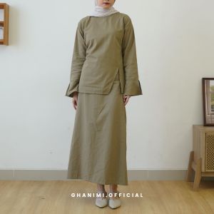 Ghanimi - Nadia One Set / One Set Kekinian / Atasan Muslim Wanita / One Set Muslimah