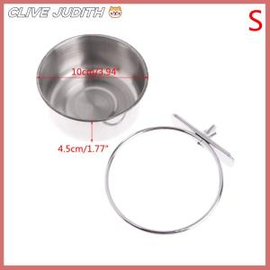 CISWGE Bát treo cho thú cưng Bát lồng đựng thức ăn cho chim và mèo bằng thép không gỉ