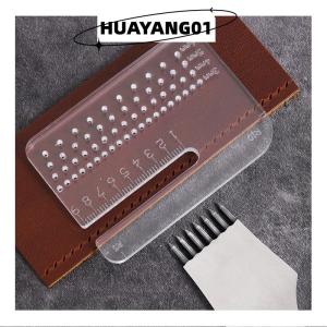 HUAYANG01 [2023 new HOT FASHION] lazlook ตัวดึงอะคริลิกใสอเนกประสงค์หนา4มม. ไม้บรรทัดวัดระยะการตัดแบบโค้งมนเครื่องมือเสริมหนังแบบแมนนวล