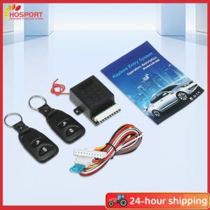 【HOSPORT】ระบบกุญแจรถยนต์ 12V พร้อมรีโมทคอนโทรล 2 ตัวล็อคอัตโนมัติชุดรักษาความปลอดภัย Keyless Entry Universal Auto Remote Central Kit แบบพกพา