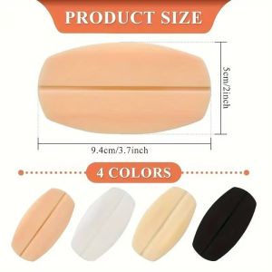 JJT Silicone Bra Strap Protectors Anti-Slip Invisible Shoulder Pads for No-Show Comfort and Support