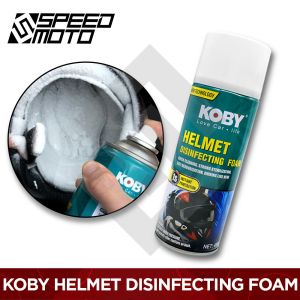 KOBY HELMET FOAM LEMON / ROSE / COLOGNE SCENT 450ML DISINFECTING SPRAY FOAM UNIVERSAL FOR MOTORCYCLE HELMET GLOVES