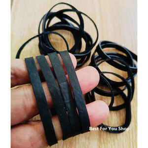 หนังยาง สีดำ เส้นใหญ่ หนา 0.5 cm (แพ็ค 20 เส้น) ใช้รัดของ แข็งแรง ทนทาน ยืดหยุ่นดี