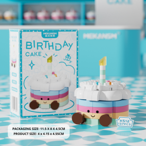 Mekansm Mini Birthday Cake Building Blocks Nano Bricks Cute Gift Kids DIY Assemble Toy Kek Hari Jadi