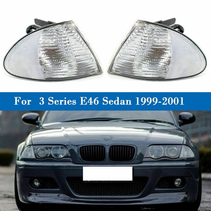 Pair Park Signal Corner Marker Lights Lenses for 3 Series E46 19992001