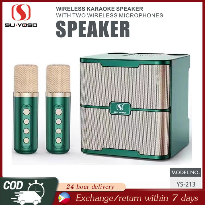 YS213 Karaoke Machine With 2 Wireless Microphones for Adult FULLIFE