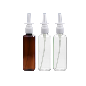 100ml SP05 20R Spray Mist Square PET Plastic Bottle Nasal