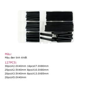 Ống co nhiệt cách điện chất liệu polyolefin ống gen co nhiệt cắt sẵn để bọc dây điện mối hàn nhiều màu-NIEVE