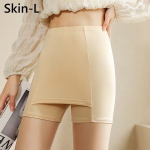 Celana Pendek Wanita Anti Nyeplak Nyeplak Double Layer Safety Pants Legging Seamless Cewek Elastis Short Seamless Wanita Celana Pendek Harian Kerja Wanita