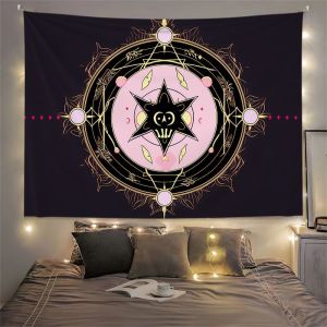 โทเท็มผ้าทอ ins ผ้าตกแต่งผนังหอพักนักเรียนสไตล์อนิเมะสำหรับการปรับปรุงห้องนอน