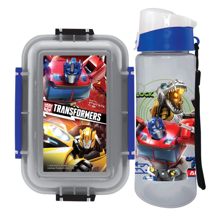 Transformers Autobot Optimus Prime Bumblebee Lunch Box with Water