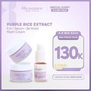 HWASAMEE - [2PCS] Twin Pack Night Cream + 1 Pcs Serum Paket Perawatan Siang & Malam Untuk Melembabkan Kulit