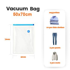 [SG Local Seller] Vacuum Storage Bag Travel Clothes Storage Bags Sealing Compression Bag For Quilts Clothes Sweater Jacket Space Saving Seal Bags