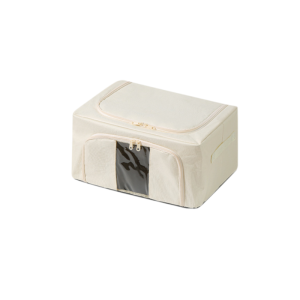 กล่องเก็บเสื้อผ้าขนาดใหญ่พับได้ ผ้าไนลอน กล่องเก็บของในครัวเรือน สำหรับใส่เสื้อผ้าและผ้าห่ม กล่องเก็บของ กันน้ำ หน้าต่างที่มองเห็นได้ ทนต่อการสึกหรอและทนทาน ความจุขนาดใหญ่