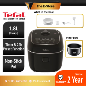Tefal 1.8L Delirice Max Fuzzy Logic Rice Cooker | RK7778 (Basmati Rice Cooker Slow Cooker Food Steamer Periuk Nasi Baby Porridge Cooker 电饭锅 Multi Cooker Brown Rice Glutinous Rice Non Stick Periuk Nasi Tidak Melekat)