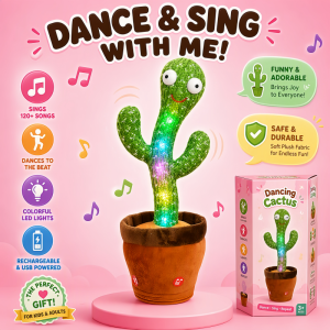 Rechargeable toys Cactus plush toys dance glow sing and talking cactus plush toys