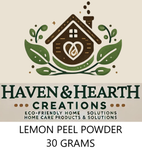 Organic Lemon Peel Powder | Pure & Natural | No Additive | 30g/50g/100g | Haven & Hearth Creations