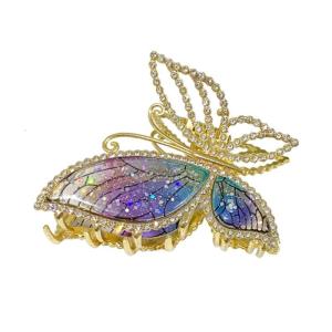 Large Butterfly Design Hair Clamp Metal Hair Grip For Voluminous Hairstyles Comfortable Wear
