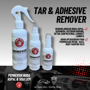 [ GRATIS Shampoo Wax 1 Sachet ] Tar Remover Pembersih Noda Aspal Sisa Lem Bekas Stiker Double Tape Serangga / Tar & Adhesive Remover / Penghilang Noda Aspal Pada Mobil Motor by Counsel Details