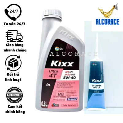 Nhớt tổng hợp 100% cho xe tay ga Kixx Scooter Ultra 4T 5W40 800ml - Nhập khẩu Hàn Quốc