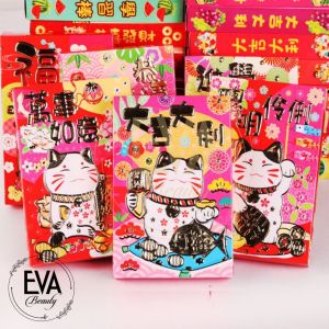 [HCM]Combo 5 Xấp 30 Bao Lì Xì Tết Ép Kim Nhũ Vàng Mèo Thần Tài May Mắn M690