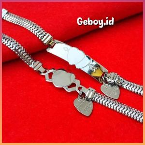 1pcs Gelang Stainless steel Couple Pria & wanita