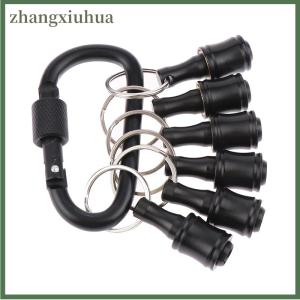 zhangxiuhua 6Pcs Set Bit Holder 1 4 Inch Hex Screwdriver Bits Holder Extension Bar Keychain Adapter Drill Bits Change Screw Bit Holder