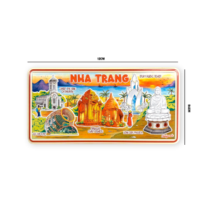 Nam châm kim loại có chi tiết dập nổi hình ảnh Việt Nam Nha Trang Phú Quốc Hồ Chí Minh Nam châm tủ lạnh Saigonir