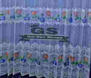 Gorden vitras tipis gorden daleman transparan motip bunga Anggur warna untuk jendela/pintu tinggi 190